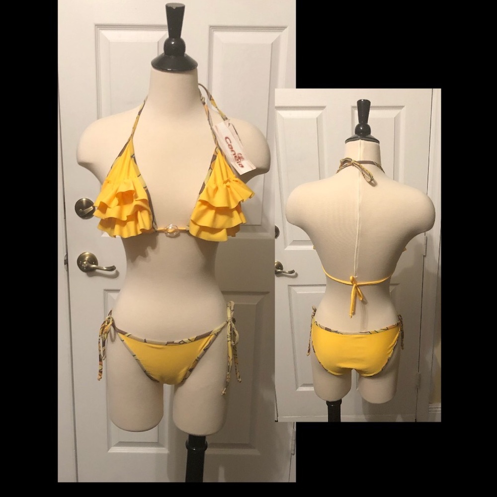 Canela- Colombian yellow String Bikini